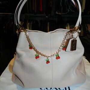 Coach Madison Leather Phoebe 26224 Peach Rose Pebbled Leather Shoulder Bag